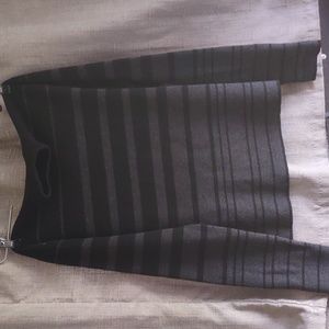 Merino wool Gray Striped Sweater Dana Buchman M